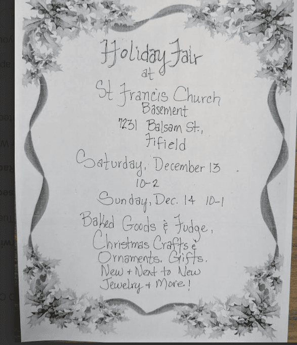 Holiday Fair in Fifield