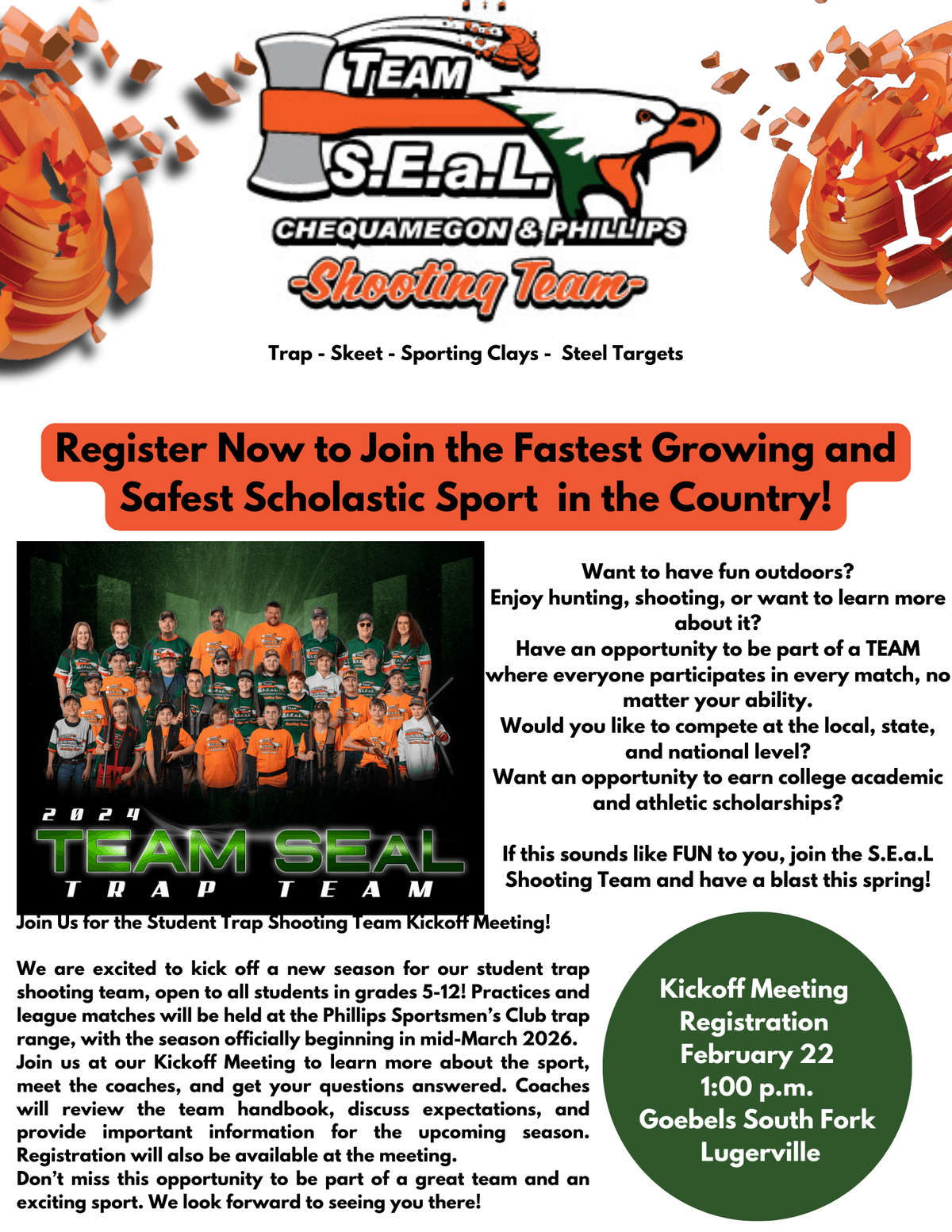 Seal Shooting Team Kickoff Meeting