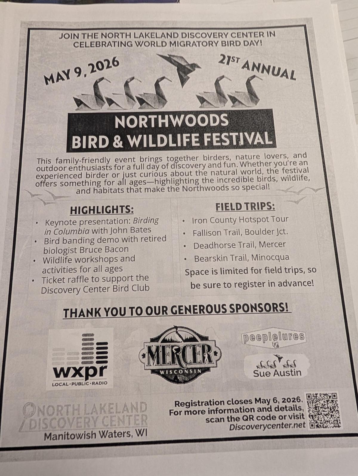 Northwoods Bird and Wildlife Festival