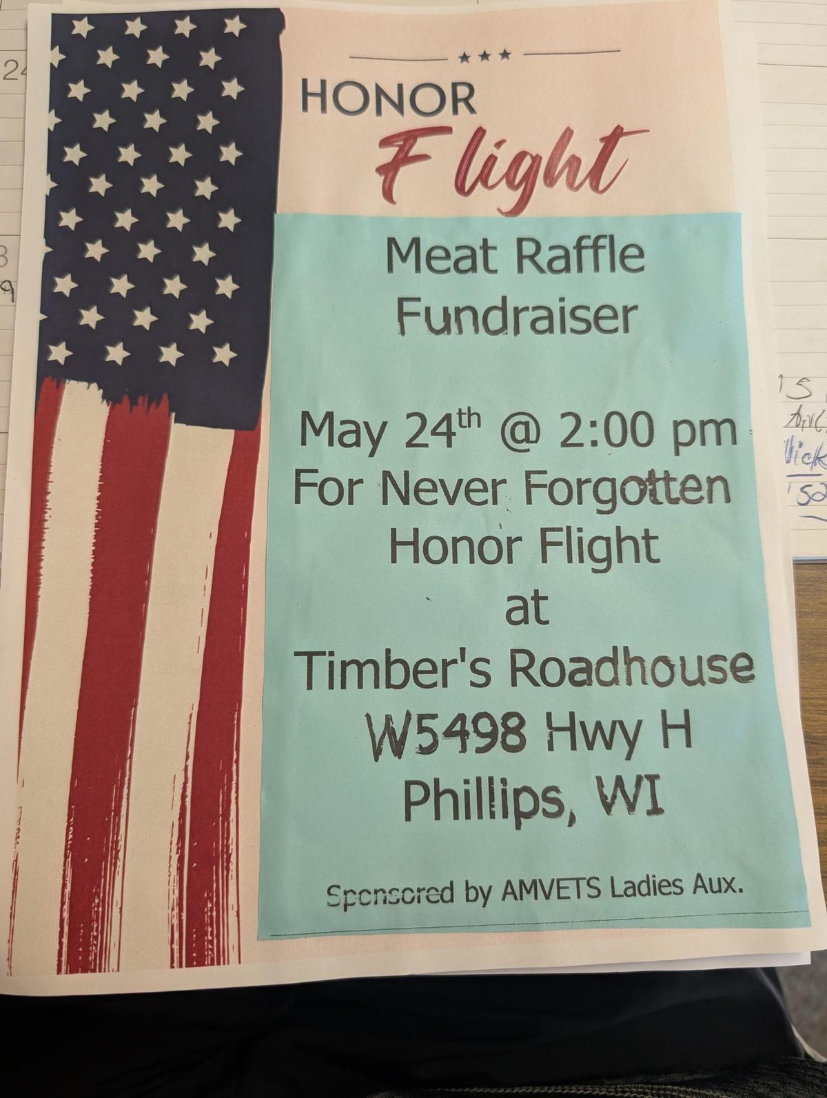 Honor Flight Meat Raffle Fundraiser