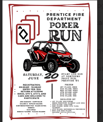 Prentice Fire Department Poker Run